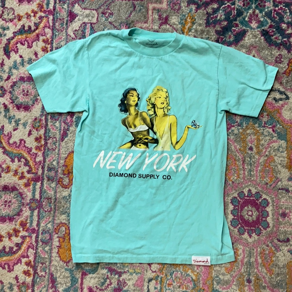 Teal Blue Diamond Supply Co. T Shirt